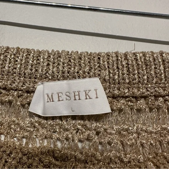 Meshki Waverly Metallic Knit Mini Skirt Large - Picture 6 of 10